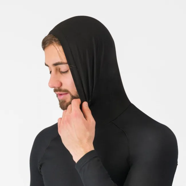 Bluza de corp cu guler Castelli Flanders Neck Warm Negru S