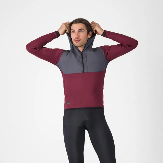 Hanorac Castelli UNLTD Roam Hoodie Visiniu/Gri XXL