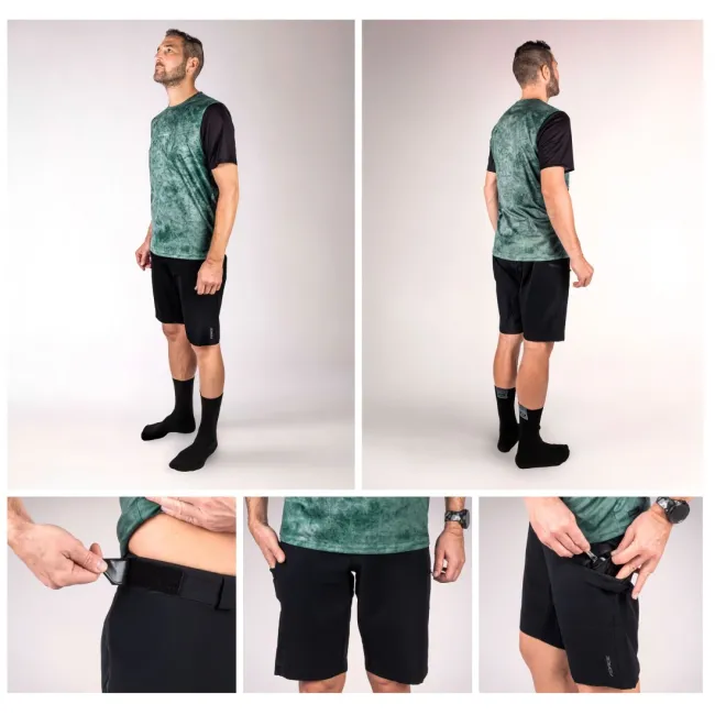 Pantaloni Scurti Force Mount MTB Negri XL