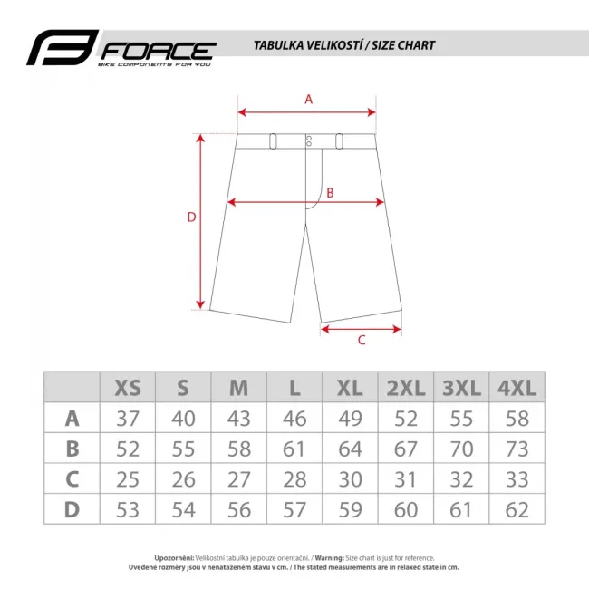 Pantaloni Scurti Force Rebel MTB Negri XXXL