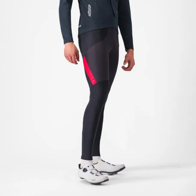 Pantaloni lungi cu bretele Castelli Sorpasso RoS Negru/Rosu L