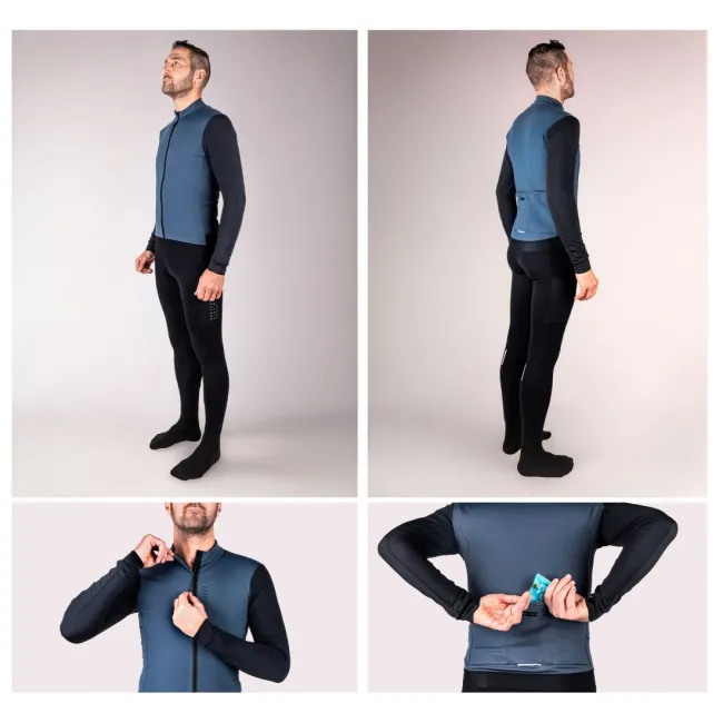 Bluza Force Endless cu maneca lunga albastru/negru L