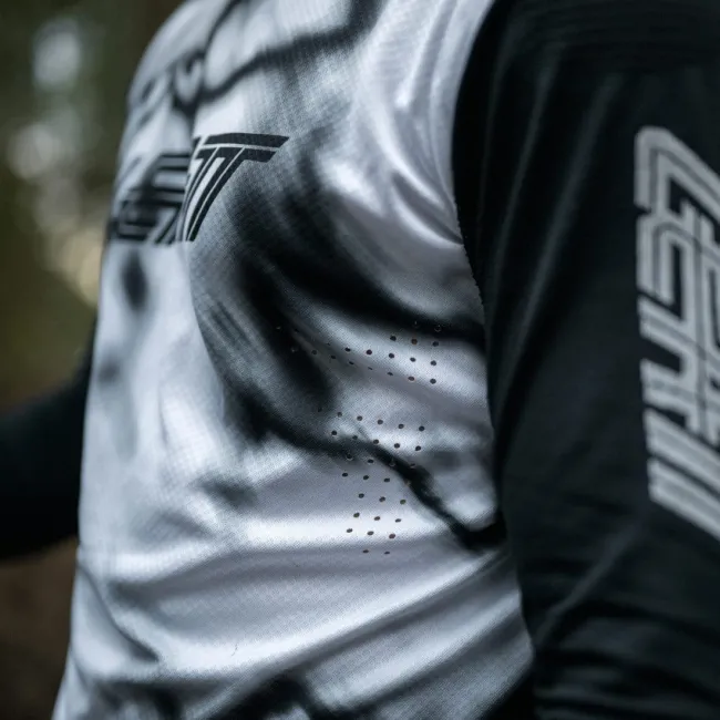 Tricou Leatt MTB Gravity 8.0 Heatmap White M
