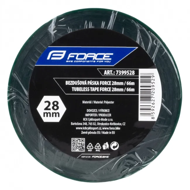 Banda tubeless Force 28mm x 66m, verde