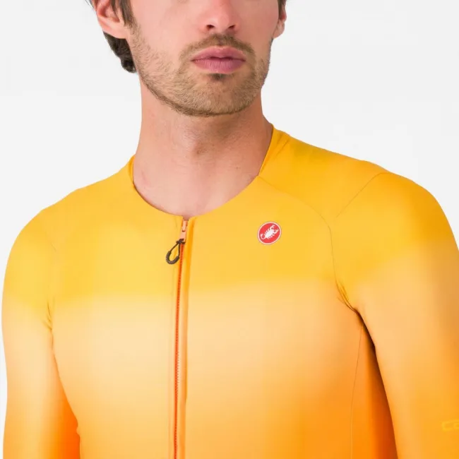 Bluza cu maneca lunga Castelli UPF LS, pentru barbati, portocaliu aprins L