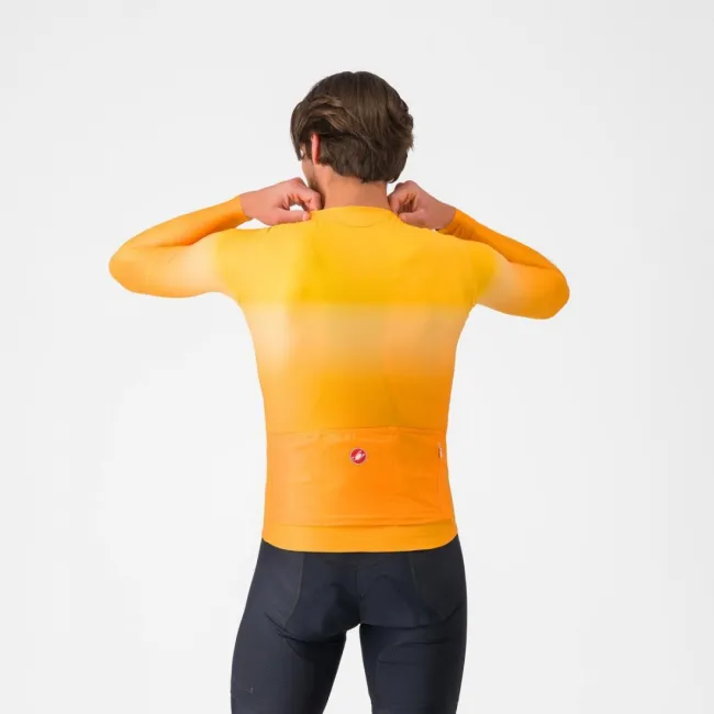Bluza cu maneca lunga Castelli UPF LS, pentru barbati, portocaliu aprins L