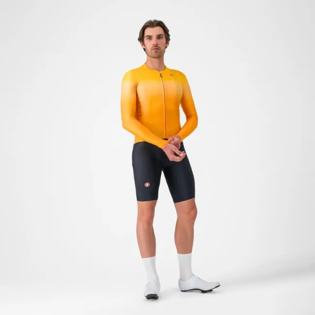 Bluza cu maneca lunga Castelli UPF LS, pentru barbati, portocaliu aprins XXL