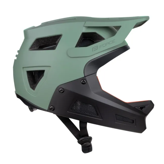 Casca Force DROP downhill, verde-negru S-M