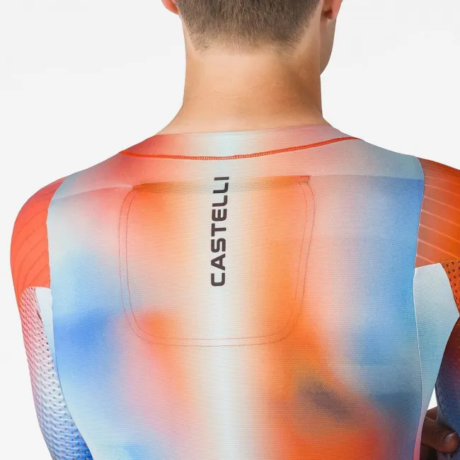 Costum triatlon cu maneca scurta TRI Castelli Free SanRemo 3 SS, pentru barbati, paprika/winter sky XL