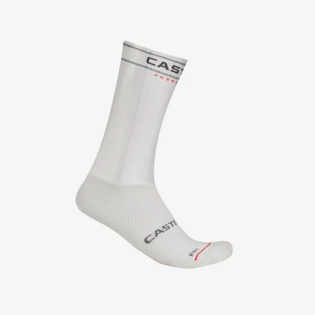 Sosete Castelli Fast Feet 4, unisex, alb S/M, 35-39