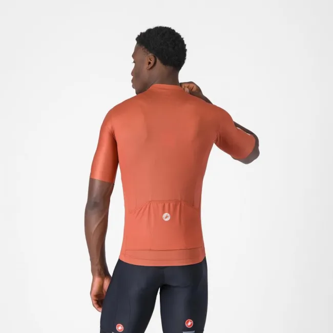 Tricou cu maneca scurta Castelli Entrata Apex, pentru barbati, paprika/arginitu S