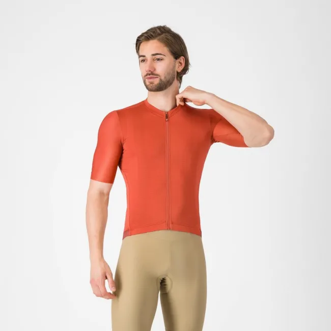 Tricou cu maneca scurta Castelli Espresso 2, pentru barbati, paprika XL