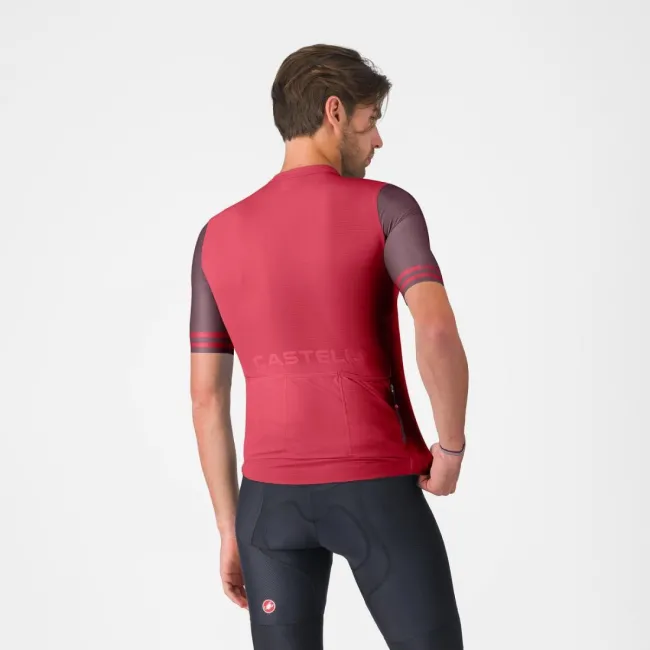 Tricou cu maneca scurta Castelli Prologo Lite 2, pentru barbati, rosu/bordo M