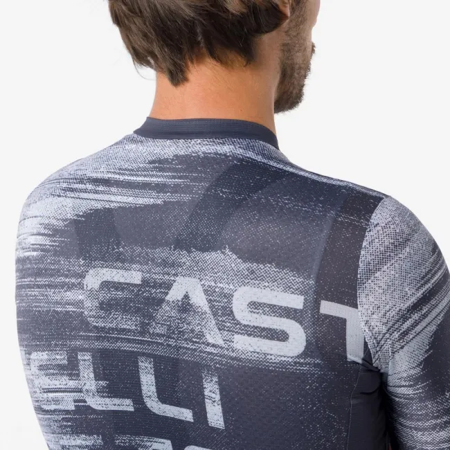 Tricou cu maneca scurta Castelli Stratus Logo, pentru barbati, twilight blue/winter sky XL