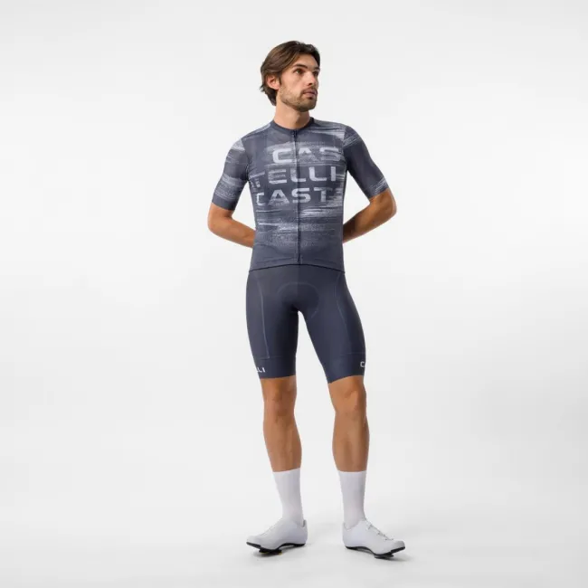 Tricou cu maneca scurta Castelli Stratus Logo, pentru barbati, twilight blue/winter sky XL