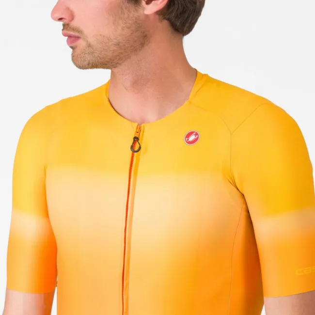 Tricou cu maneca scurta Castelli UPF, pentru barbati, portocaliu aprins, L