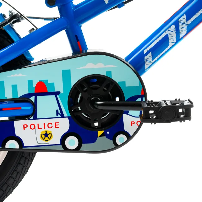 Bicicleta Copii DHS Police - 16 Inch, Albastru, Reambalat