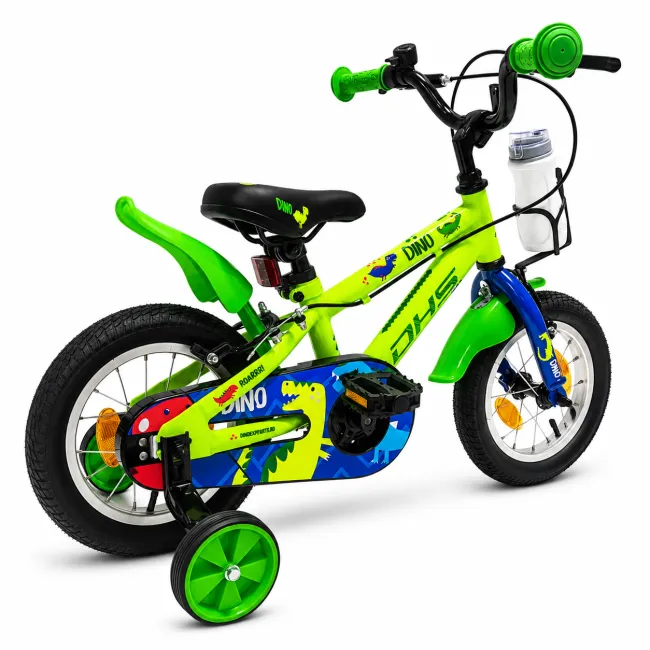 Bicicleta Copii DHS Dino - 12 Inch, Verde