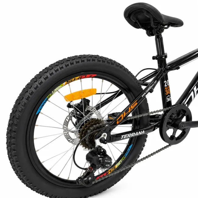 Bicicleta Copii Dhs Terrana 2023, model 2026 - 20 Inch, Portocaliu-Negru