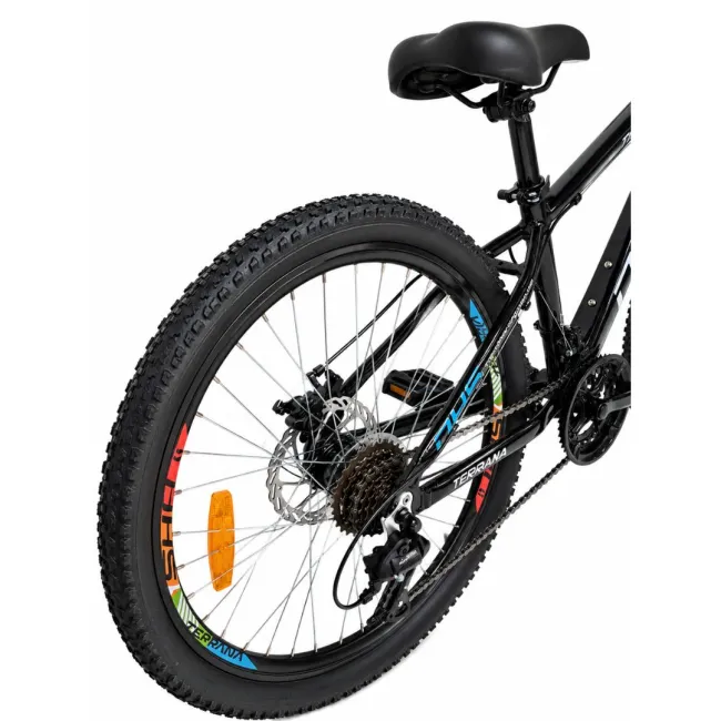 Bicicleta Copii Dhs Terrana 2423B, model 2026 - 24 Inch, Negru-Albastru