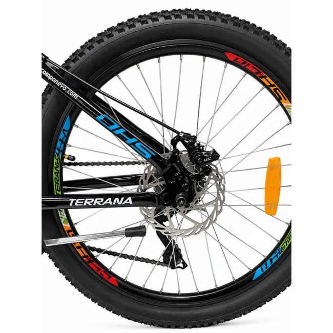 Bicicleta Copii Dhs Terrana 2423B, model 2026 - 24 Inch, Negru-Albastru