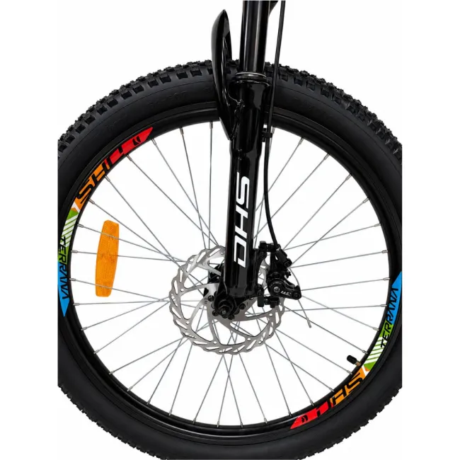 Bicicleta Copii Dhs Terrana 2423B, model 2026 - 24 Inch, Negru-Portocaliu