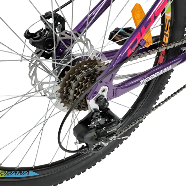 Bicicleta Copii Dhs Terrana 2423B, model 2026 - 24 Inch, Roz-Violet