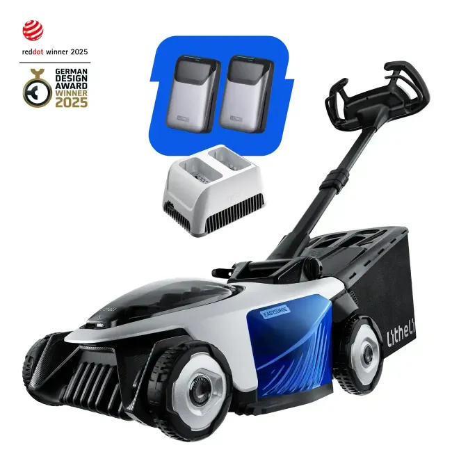 Masina de tuns gazonul autopropulsata Litheli EasySurge U20LM01 Brushless, 2x20V, 2 acumulatori 4Ah inclusi, latime taiere 430 mm